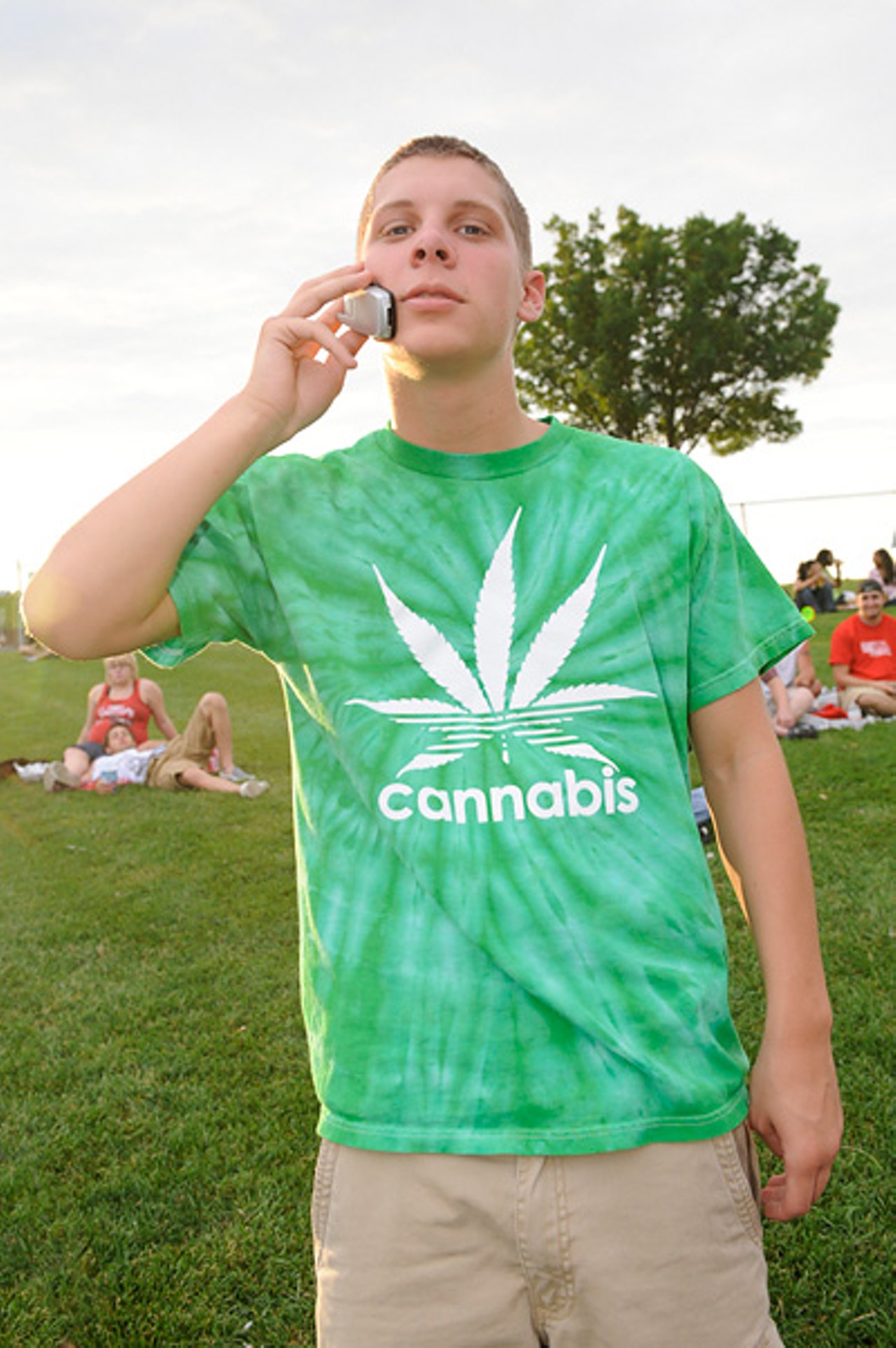 No summer concert would be complete without at least one t-shirt advocating the use of medicinal marijuana.