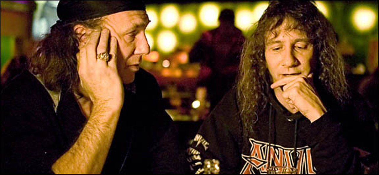 Anvil: The Story of Anvil (2008)
The awe-inspiring persistence of Anvil guitarist Steve "Lips" Kudlow (on right) is the focal point of director Sacha Gervasi's phenomenal rockumentary Anvil! The Story of Anvil. Even though Anvil never amounted to anything more than "the demigods of Canadian metal" (which is sort of like being the Slam Dunk Champ of Chippewa Falls), Lips and Robb decided early on that their sole objective was "to rock forever," and at all costs. --Camille Dodero
Read more: The Indefatigable Joy of Anvil's Metal-on-Metal Rock Doc