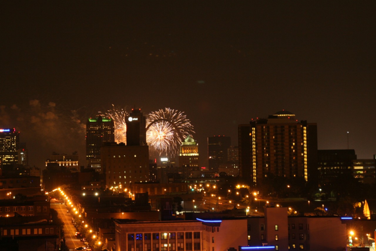 Hearing a big boom.
Fireworks or gun shots? Go outside and find out? Probably not.
Photo courtesy of Paul Sableman / Flickr