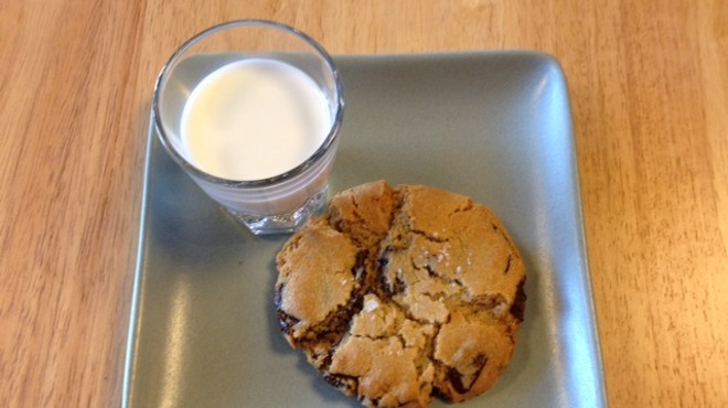 Comet Coffee's chocolate chip cookie with milk, of course.