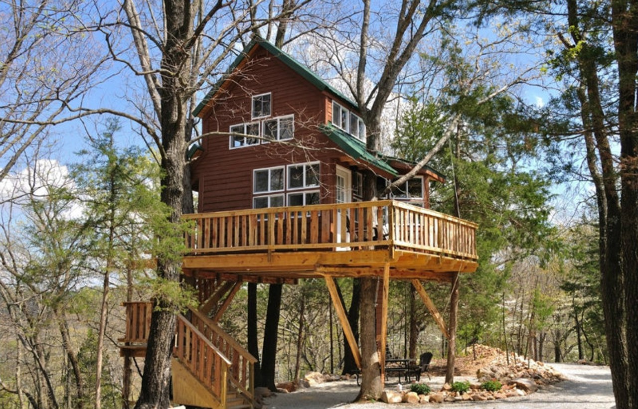 The Sunrise Tree House
The Cottage
1185 Hwy H
Hermann, MO 65041
573-486-4300
Naturally, you can't have a Sunset Tree House without having a Sunrise Tree House, too. Also owned by The Cottage, the Sunrise Tree House also has beautiful views and that delicious breakfast. Both have full indoor plumbing, heat and air conditioning and other perks like Wi-Fi, bottled water and a Keurig. Photo courtesy of The Cottage.