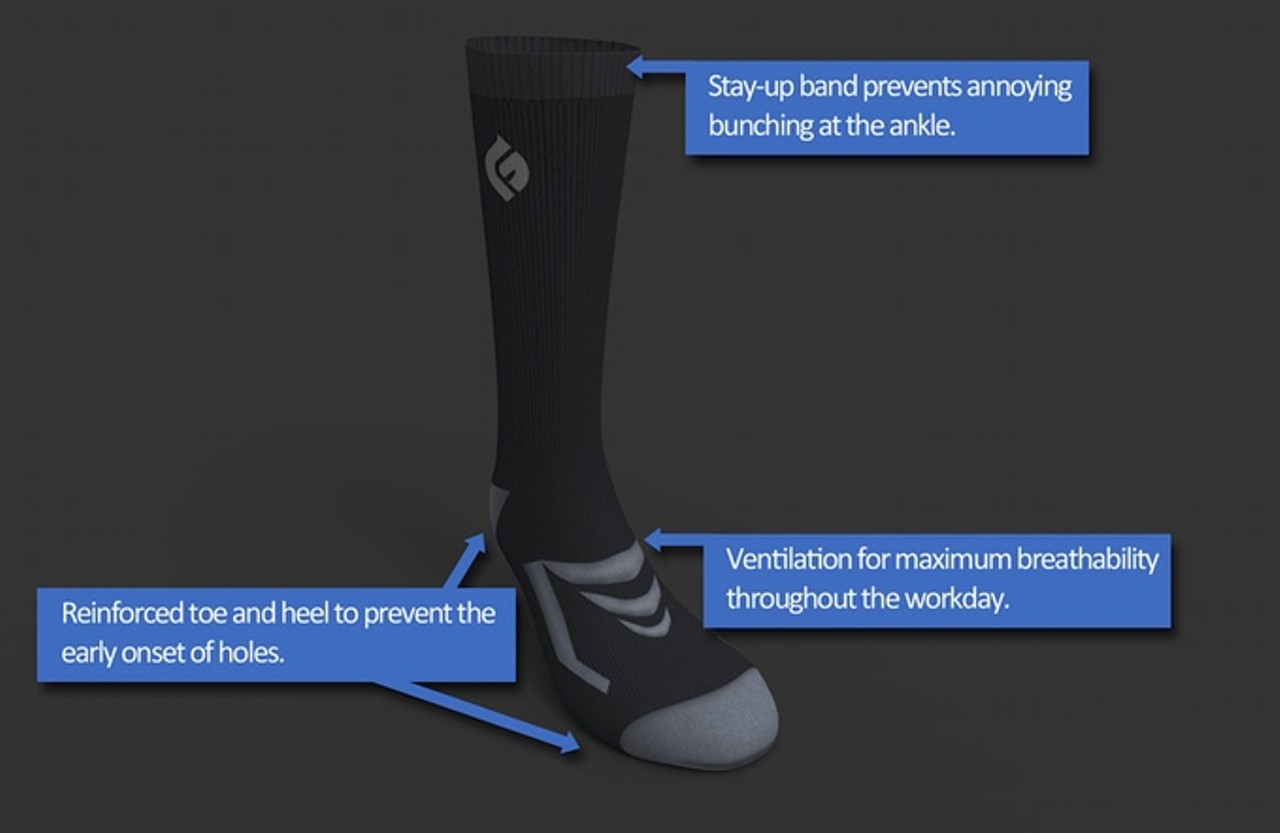 As the people of Unfettered Socks explain on their Kickstarter, "....we say it&#146;s time to wear a dress sock that won&#146;t get holes, won&#146;t make your feet stinky, and that feels good on your foot ALL DAY LONG."
Photo courtesy of Kickstarter / Unfettered Socks.