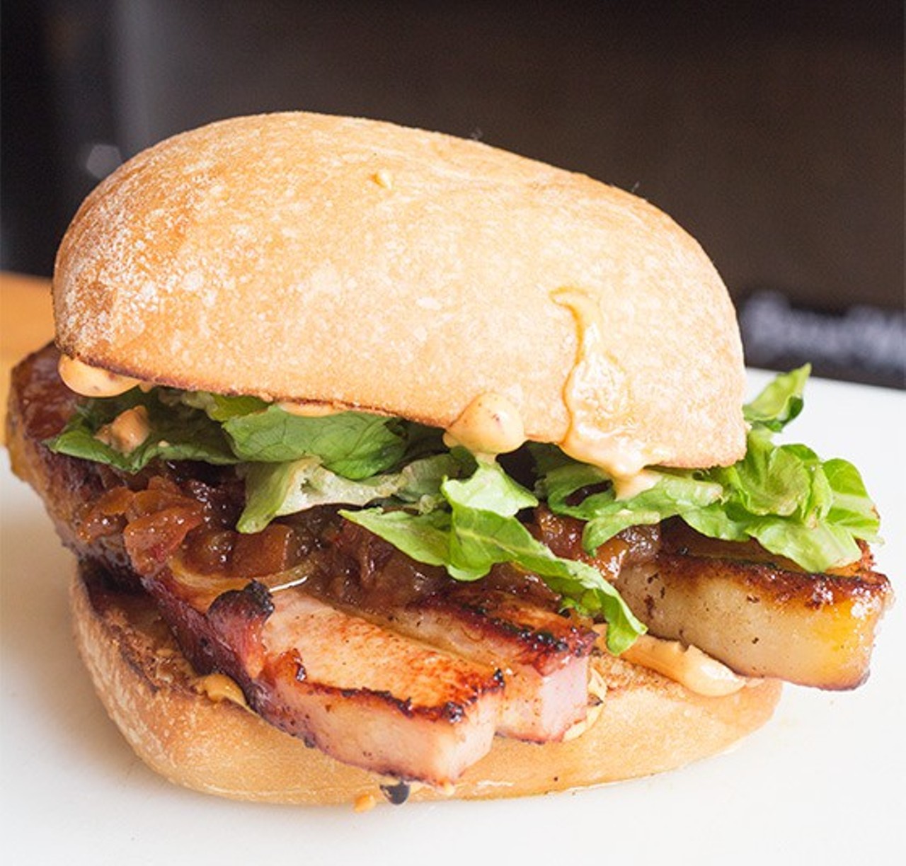 Who says you can't have a sandwich for your first meal of the day? The pork-belly BLT sandwich is just one delicious option on the brunch menu. Photo by Mabel Suen.