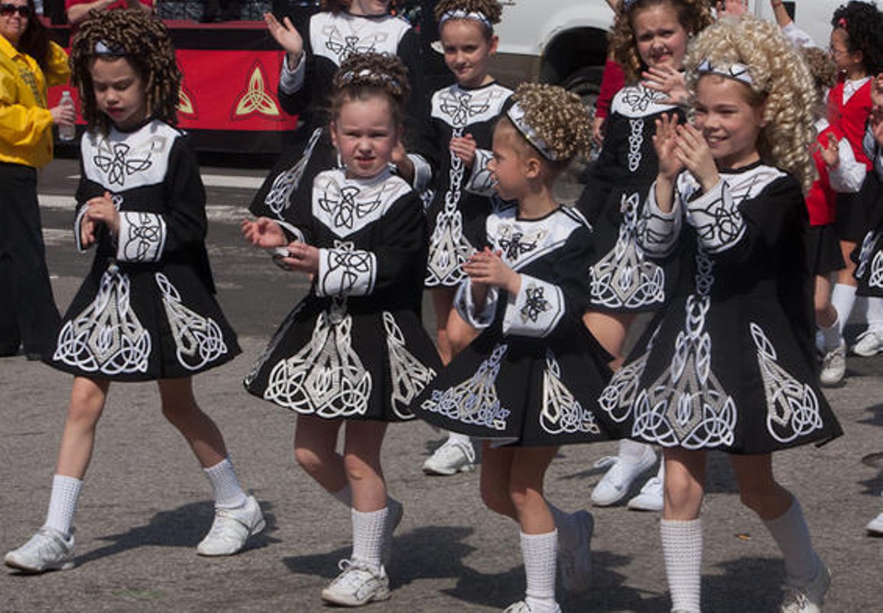 St. Patrick's Day in America isn't totally devoid of tradition. Young Irish step dancers show their pride on the streets of St. Louis, Missouri.