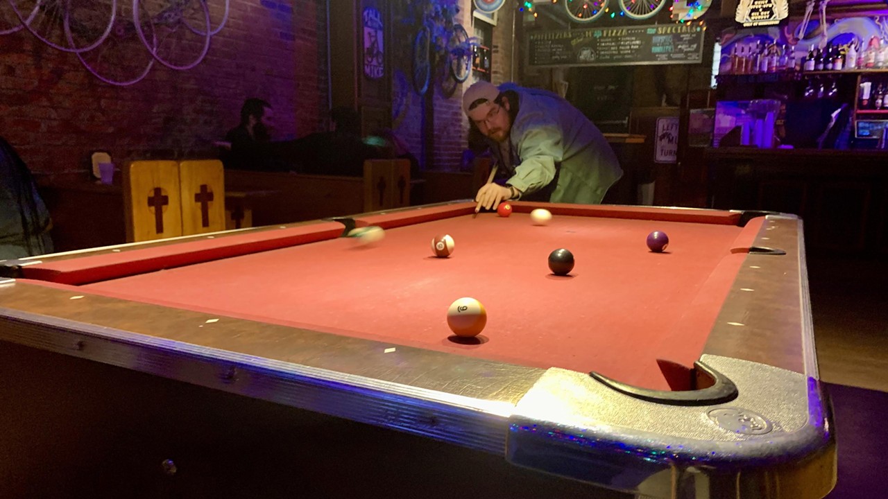 HandleBar (4127 Manchester Avenue, the Grove) has one pool table, which happens to be in the front by the main doors, so if you&rsquo;re not good at pool this one might not be for you &mdash; not if you don&rsquo;t want everyone watching you. It cost $1 to play. HandleBar is open from 4 p.m. to 2:30 a.m. Monday through Thursday, 3 p.m. to 2:30 a.m. Friday through Sunday.