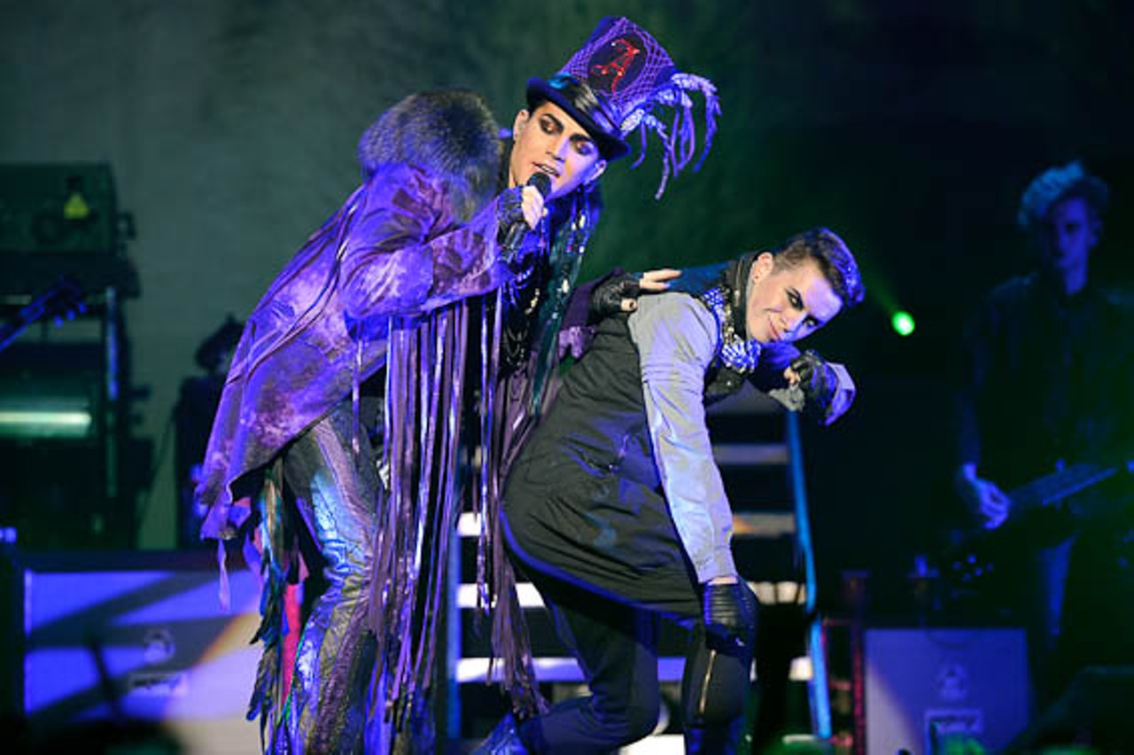 Adam Lambert performing at the Pageant in St. Louis.