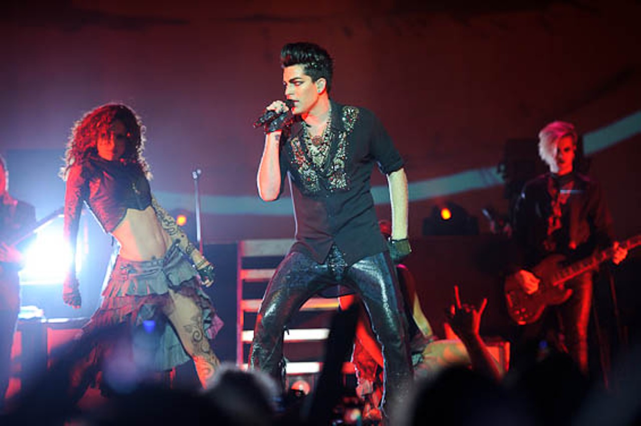 Adam Lambert performing at the Pageant in St. Louis.