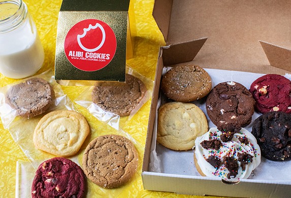 Alibi Cookies offers two ways to get its signature warm cookies: via CookieBot -- a warm cookie vending machine -- or inside its brick-and-mortar storefront.