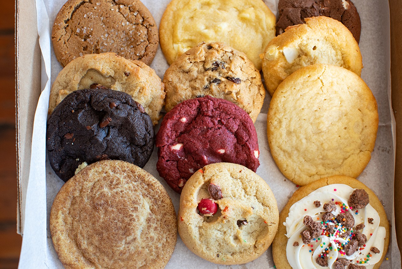 The cookie selection includes options such as snickerdoodle, white chocolate lemon and s'mores.