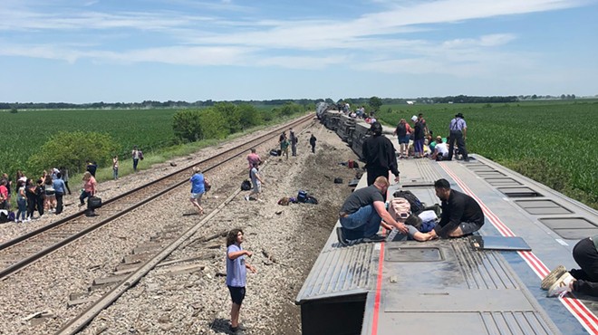 Amtrak Train Derails, Tips Over After Collision in Missouri