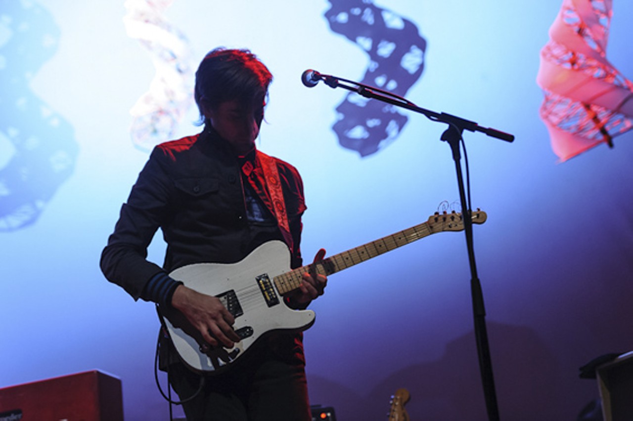 Guitarist Mike Lewis, performing with Andrew Bird at The Pageant.