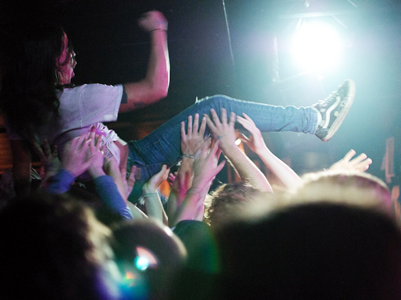 A fan crowd-surfs during the Black Lips concert on April 7 at the Firebird. Read the Black Lips in St. Louis concert review here. See more  photos of the Black Lips at the Firebird here.