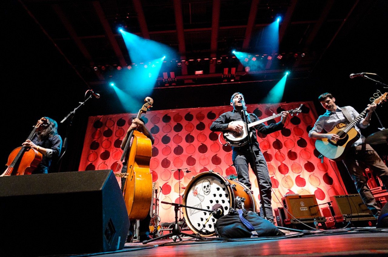 The Avett Brothers performing at The Pageant.
