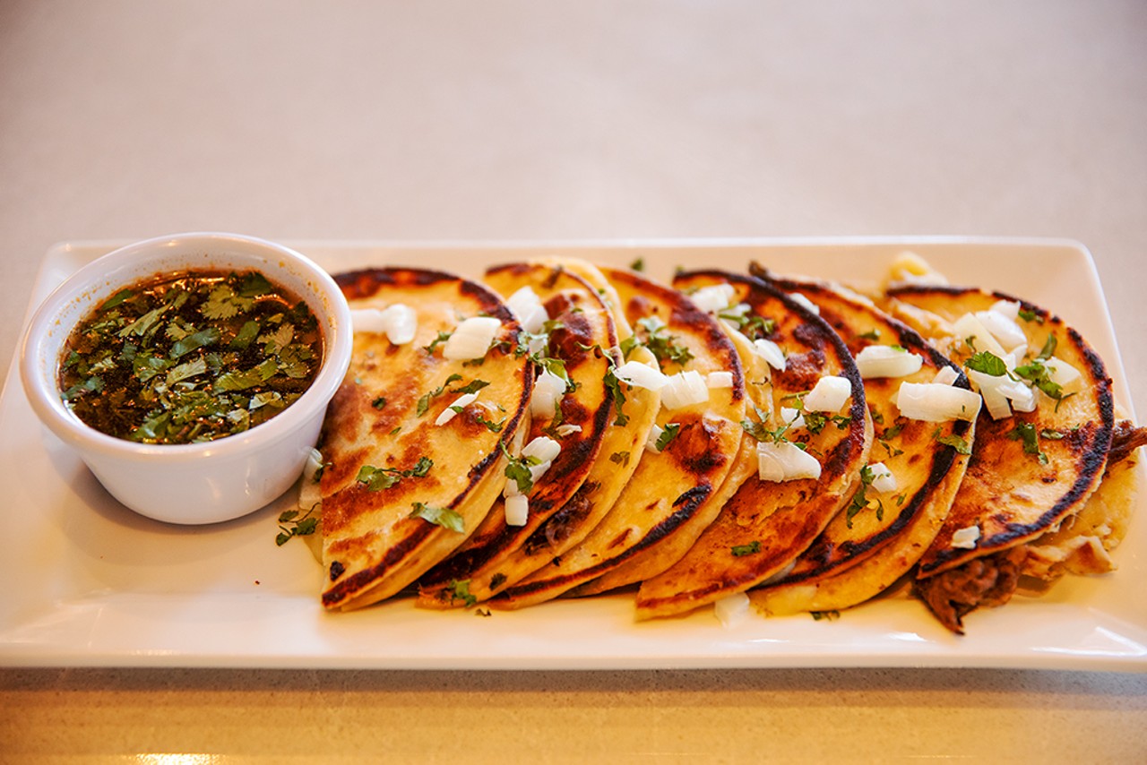 The birria quesadilla is another Sports and Social highlight.
