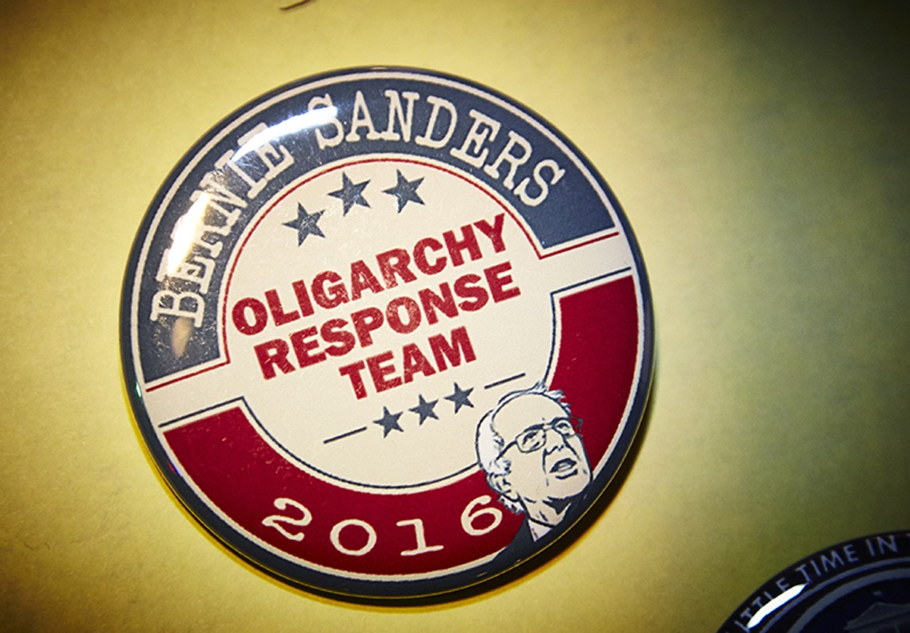 A Bernie badge: the "Oligarchy Response Team"?