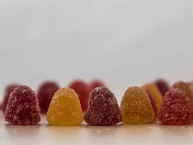 Assortment of magic mushroom gummies for legal, effective, and tasty consumption.