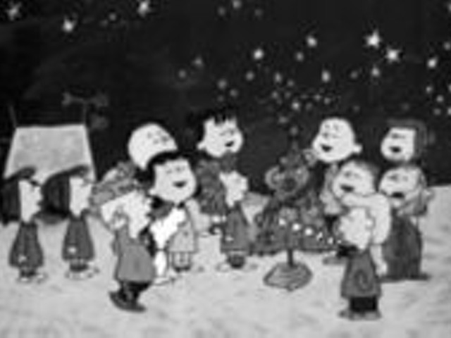 Sleigh bells in the air, beauty everywhere: a scene from A Charlie Brown Christmas. Little-known fact: In 1990, director John Hughes talked to Charles Schultz about making a live-action version of the holiday special. "It will never happen," says Lee Mendelson. "Oh, God, no."