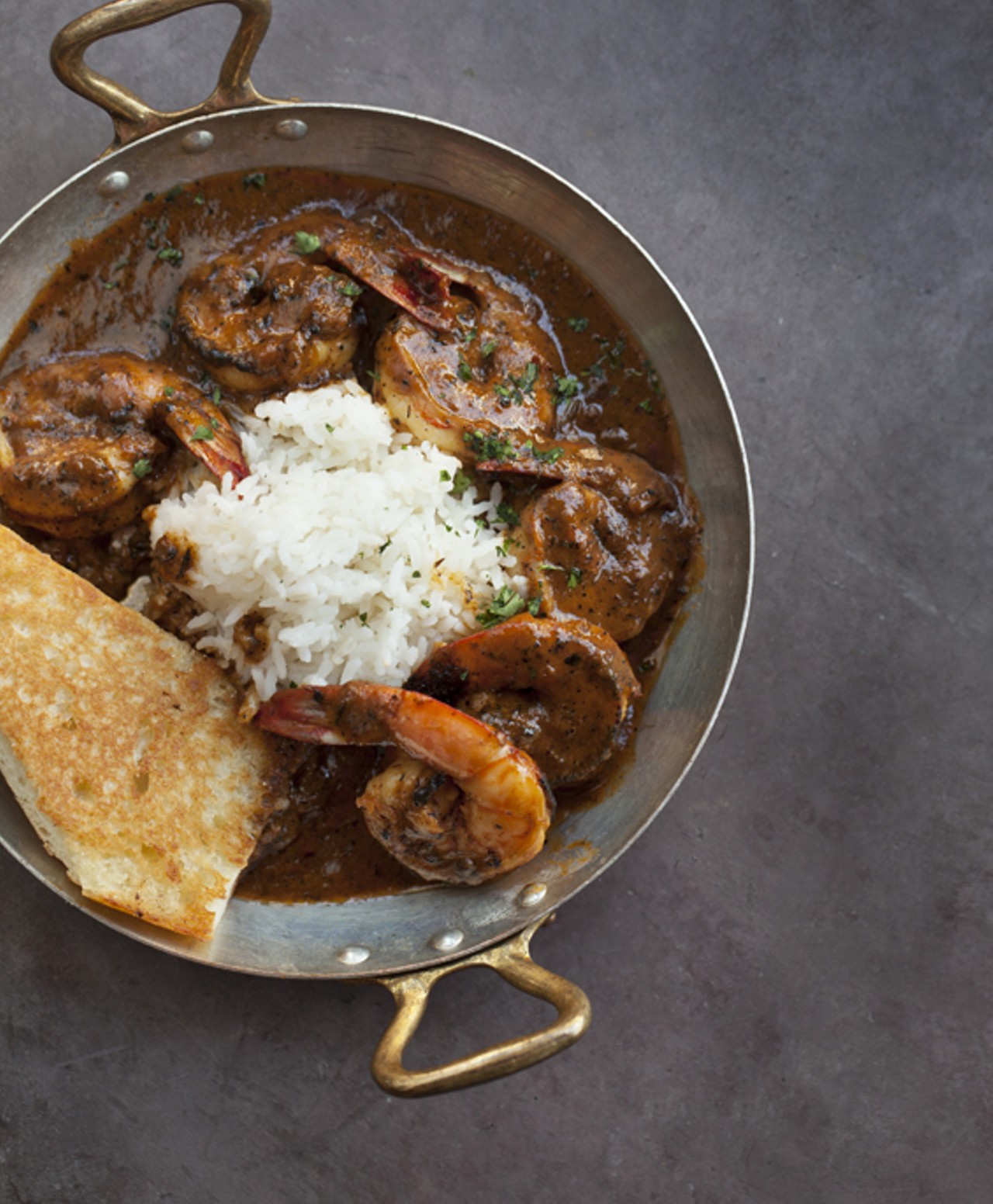Shrimp New Orleans in a Creole sauce with basmati rice