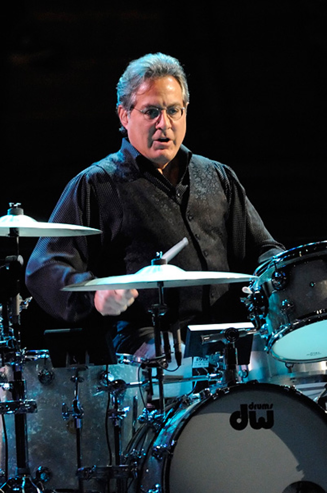 Drummer Max Weinberg of the E Street Band. Weinberg is also leader of the Max Weinberg 7, the house band for Late Night with Conan O'Brien. Read a review of concert.