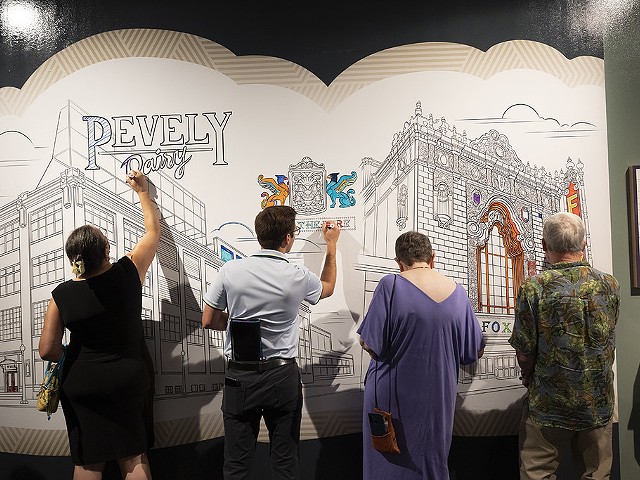 Visitors try out Coloring STL  during a member preview.