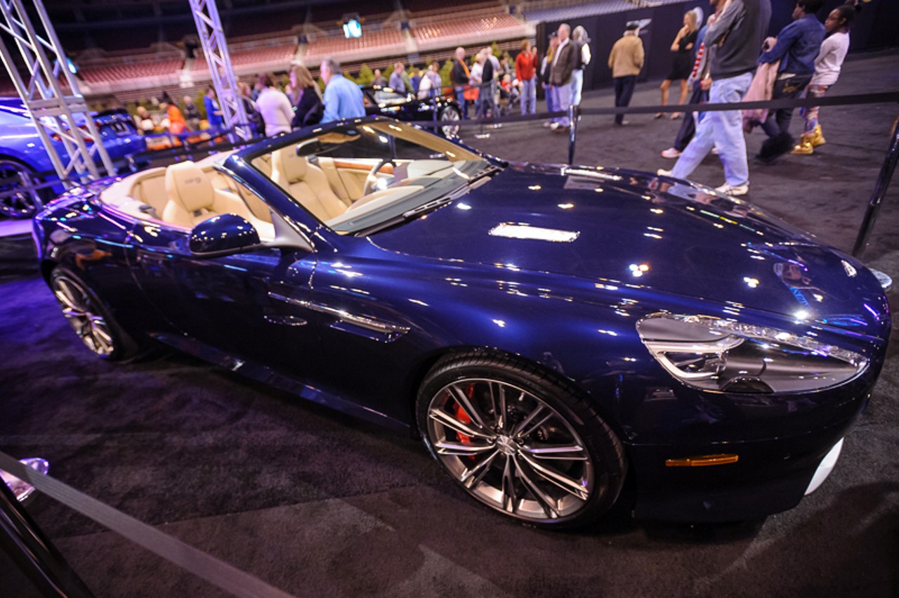 St. Louis Motorsports provided most of the exotic cars, including this Aston Martin.