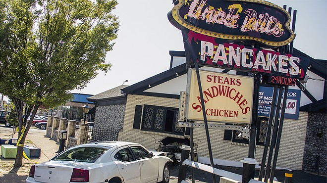 A car crashed into Uncle Bill's earlier today, injuring four people.