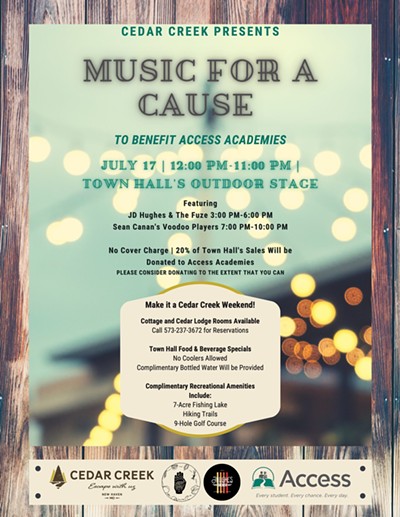 Cedar Creek's 'Music For A Cause' to Benefit Access Academies