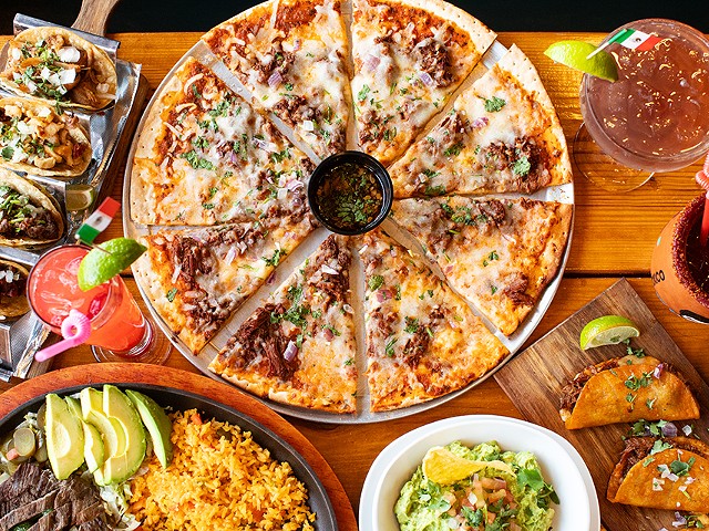 Highlights from Chilanguita’s menu include street tacos, birria pizza, guacamole and carne asada.
