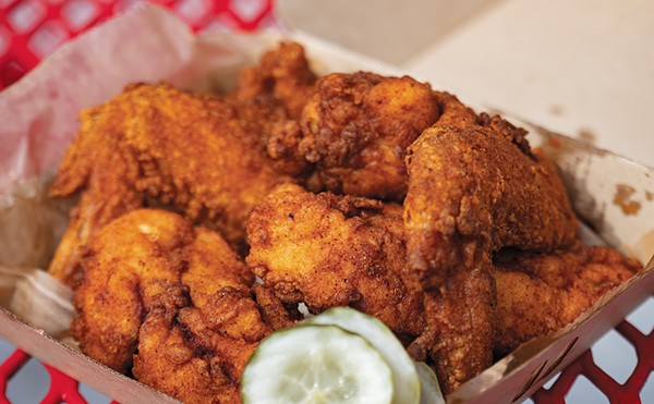 Chuck's 2x2 combo offers two tenders and two whole wings of chicken as blazingly hot as you could possibly want.