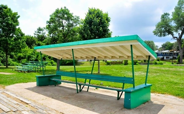 At his website St. Louis City Talk, Mark Groth praised the Fultz Field bench shelters as his favorite in the city. The Parks Department has now removed them.