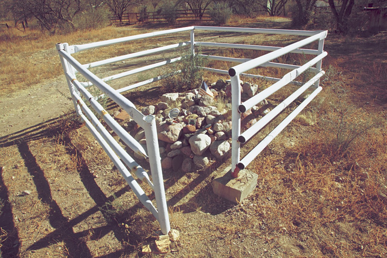 The grave site of Peyote Way Founder Immanuel Trujillo maintains a prominent place on church property near where church members take spirit walks.