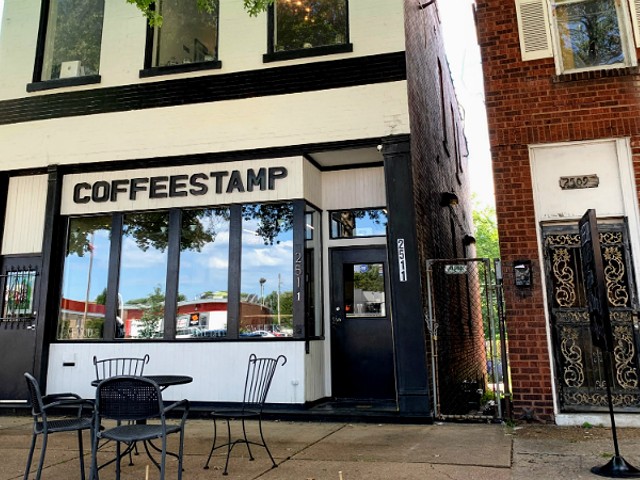 Coffeestamp Microroasters & Coffee Bar opened below the Clapp brothers coffee roasting operation.