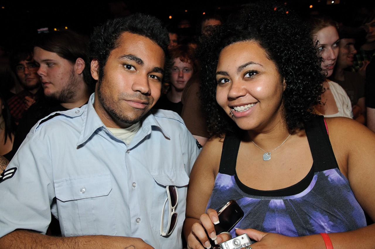 Micah and Alyssa Brown from St. Louis saw Claudio Sanchez of Coheed and Cambria before the show - and they were "close enough to touch his hair."