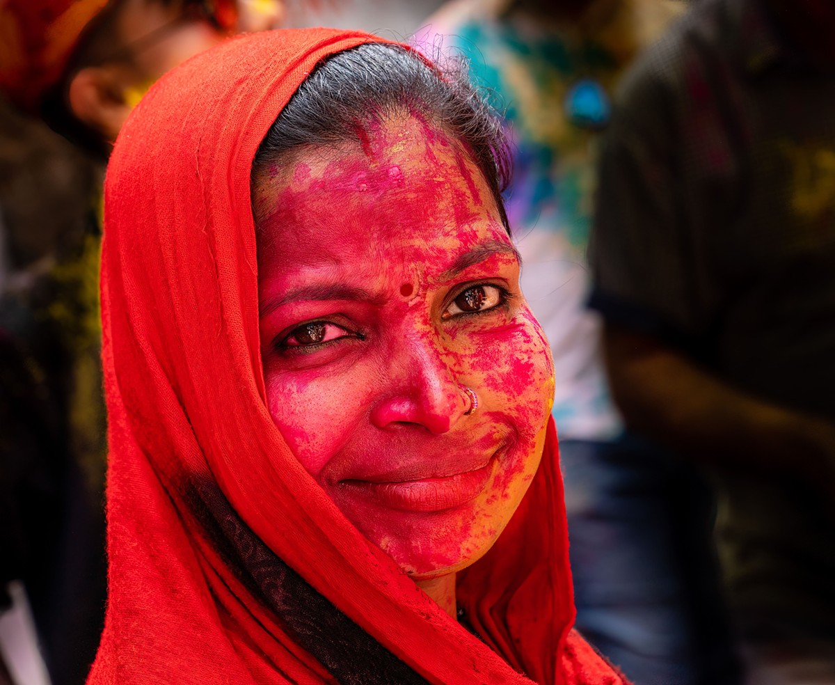 Celebration of the Holi Festival in the City of Nandgaon, 2020