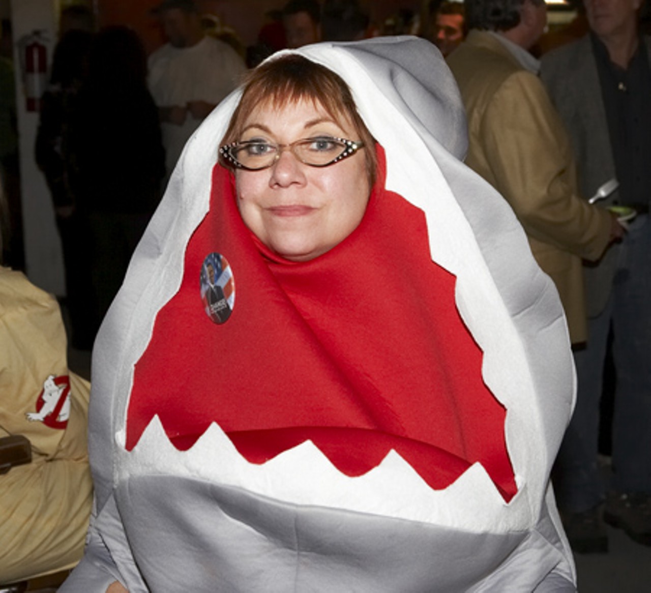 Jaws  was showing her support for Obama.