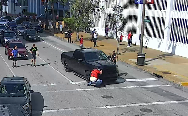 A truck driver was captured on video plowing into a man outside Busch Stadium. The RFT obtained the video via a Sunshine request.