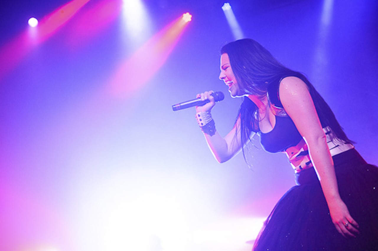 Evanescence performing in St. Louis, Missouri on April 25, 2012.