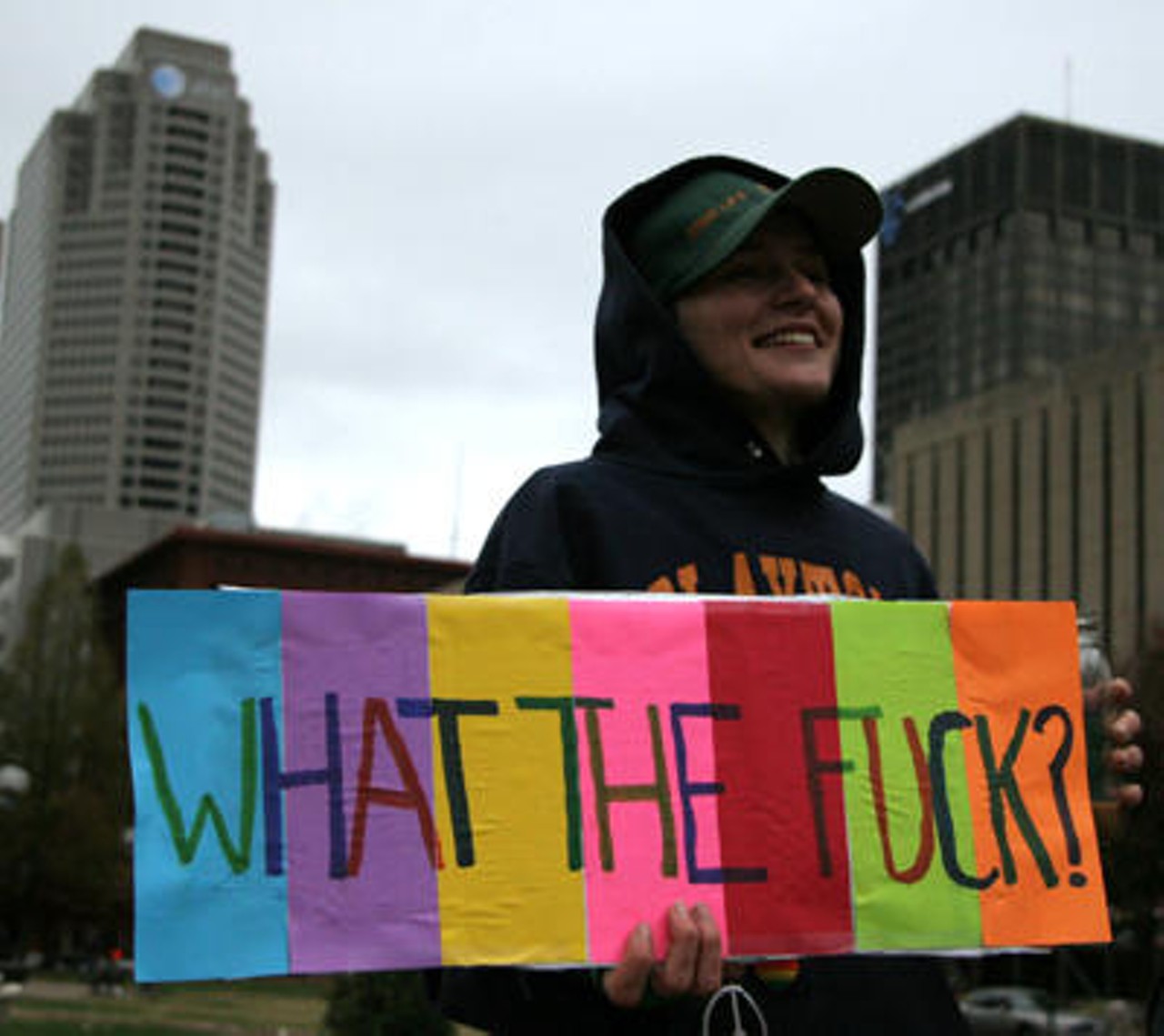 On November 15 in St. Louis, hundreds gathered at the Old Courthouse to protest Proposition 8, the California ballot measure that bans same-sex marriage. Here's a more blunt sentiment about the ban. More Protest Photos.