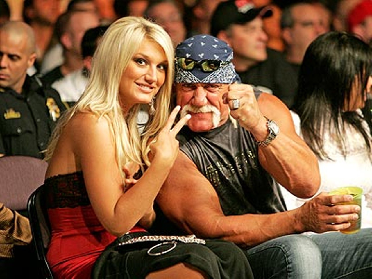 Hulk Hogan's big, bush blonde 'stache. And his big, bushy, blonde daughter.