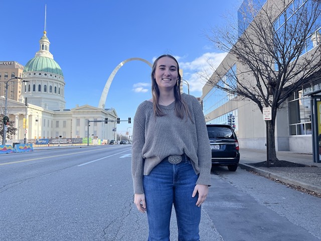 Grace Peterson was enjoying the sights in downtown St. Louis in January 2024.