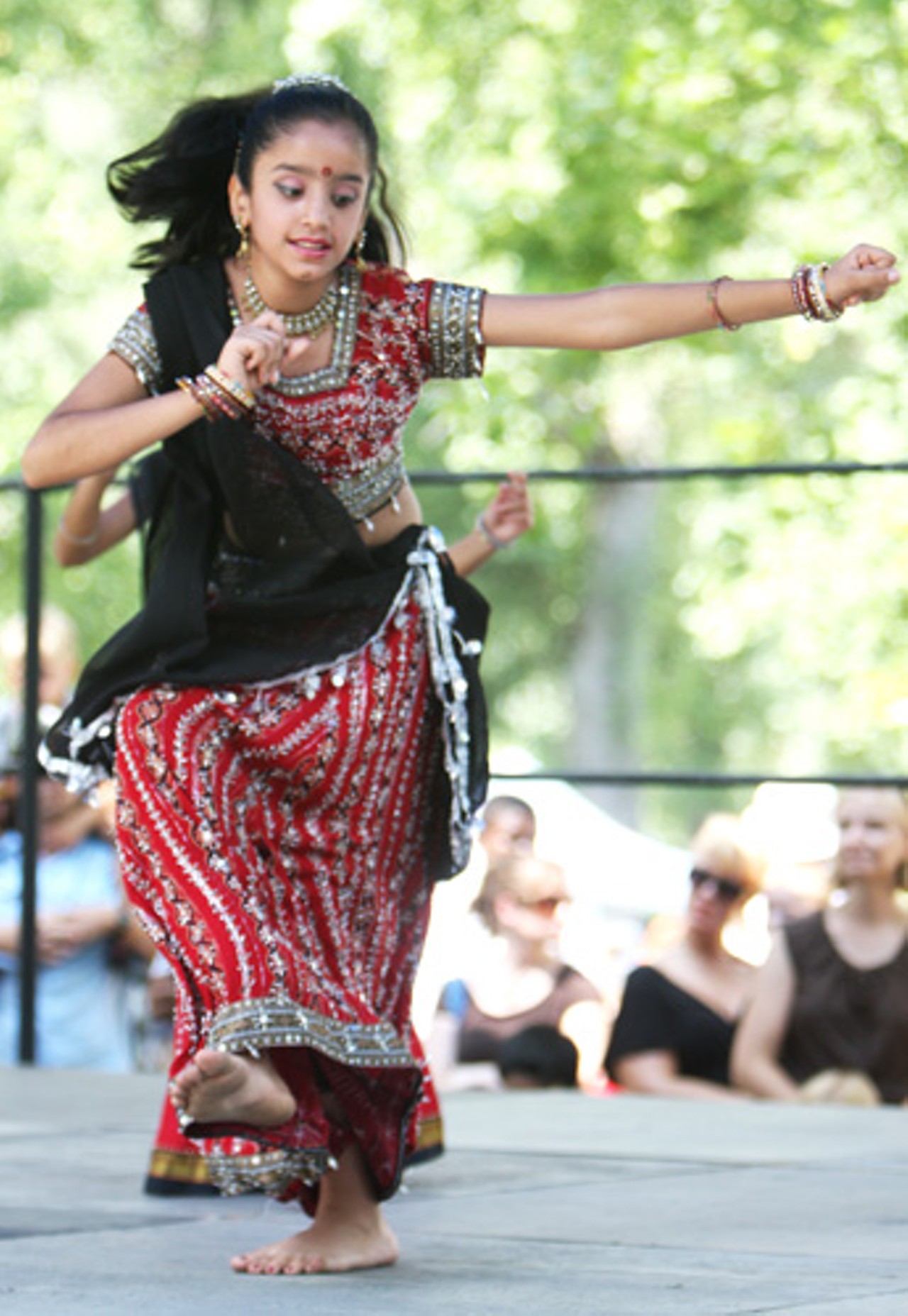 Shruti Sharma, Indian Bollywood Shuffle dancer, takes the stage.