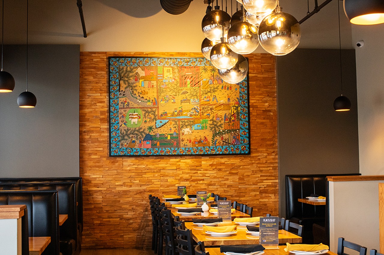 The dining area at Black Salt has a sophisticated vibe.