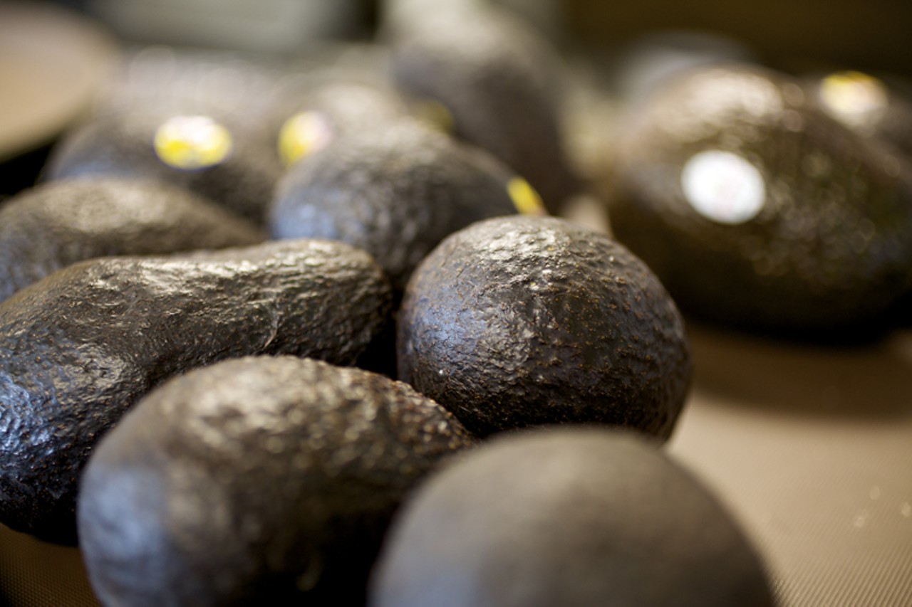 All smoothies are made fresh to order. These avocados will become part of a delicious drink!