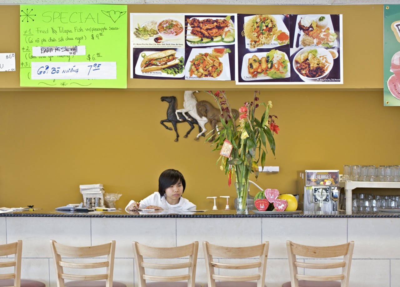 At the counter of Pho Mama you will find information about the specials and a friendly, laid-back staff.
