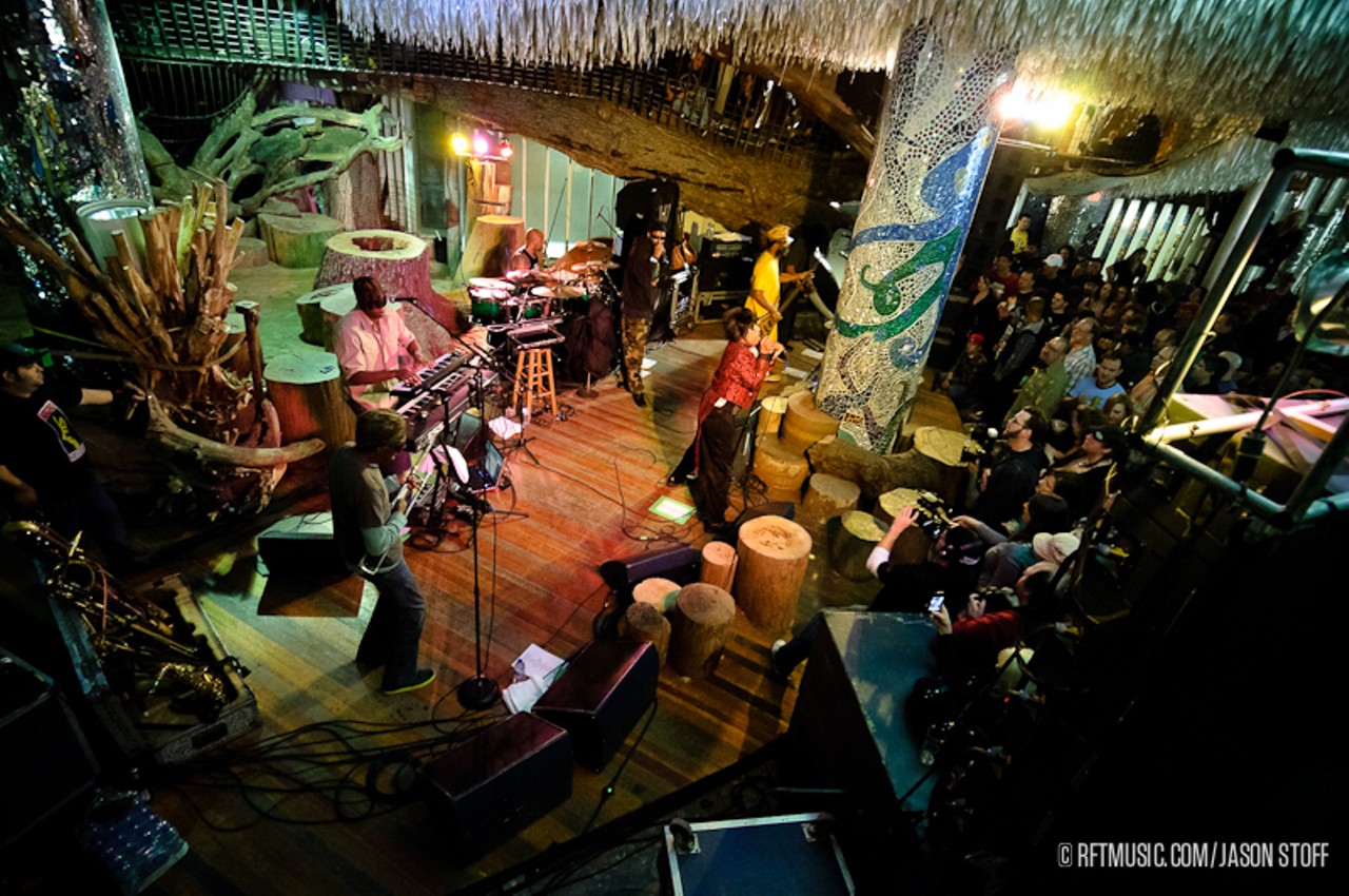 Fishbone worked every inch of the space at the City Museum into a frenzy.