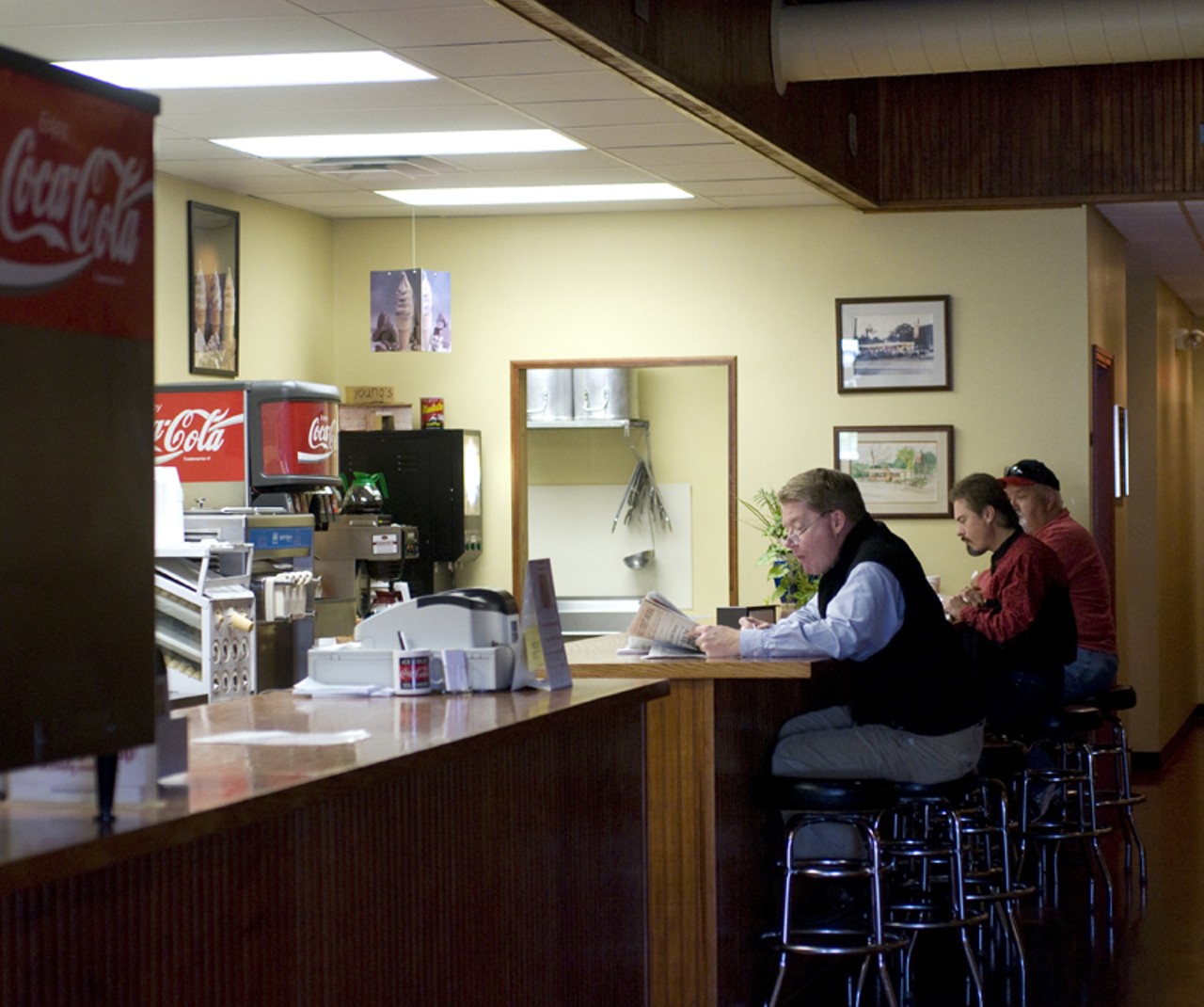 Young&rsquo;s seems to have many &ldquo;regulars who come in for the burgers, chicken and cod, as well as the soft-serve ice cream.