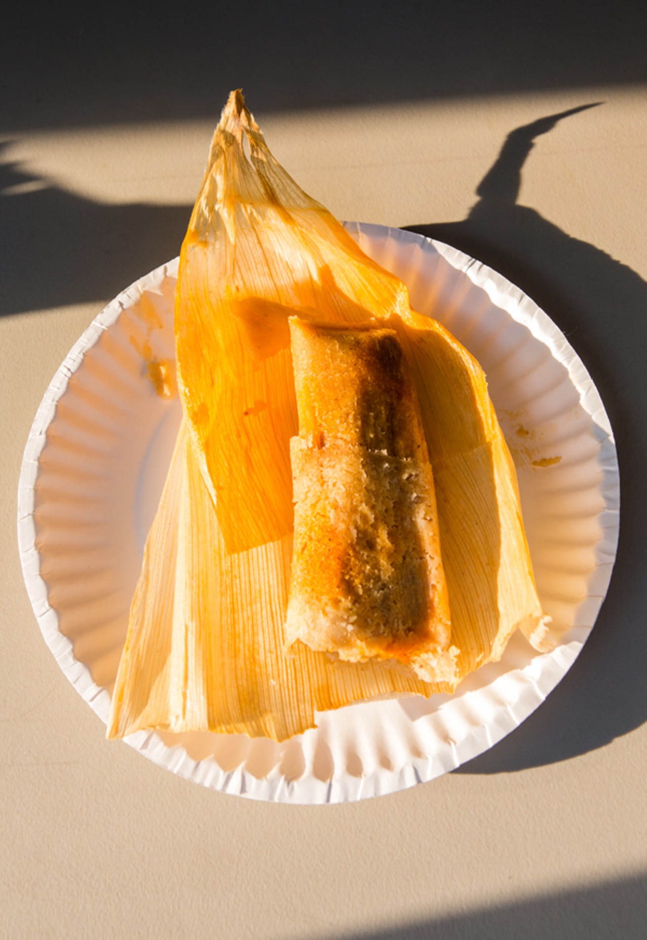Tamales from the Mexican tent.
