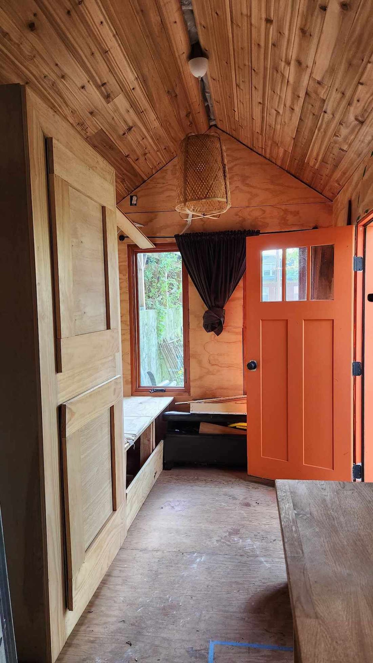 An interior shot of the tiny house.