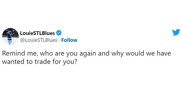 Former Blackhawks Goalie Talks Trash on St. Louis, Gets Roasted on Twitter