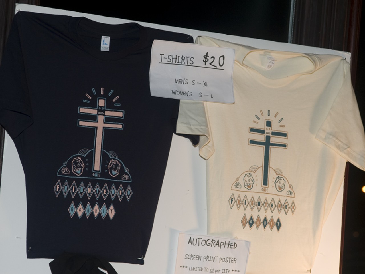 Frightened Rabbit merch at the Old Rock House.